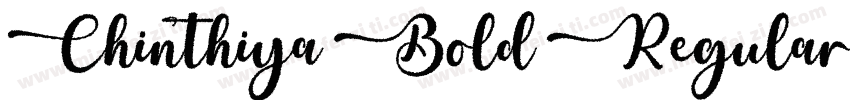 Chinthiya Bold Regular字体转换